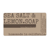 石けん製品包装スタイリッシュフォント ラベル (正面)