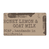 石けん製品包装モダンスタイリッシュ素朴フォント ラベル (正面)