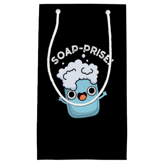 石けん賞驚おもしろいいた石けんプリン黒BG スモールペーパーバッグ (正面)