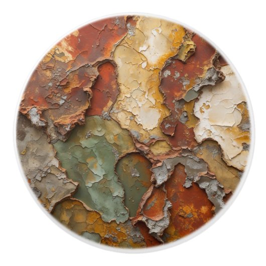 石こう動揺しての抽象芸術 セラミックノブ (正面)