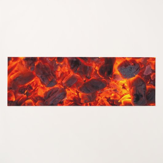 石すごい白熱［赤熱］光を放つクール炭 ヨガマット (正面(横))