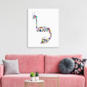 石で作られたヘブライ語の文字'LAMED大切' キャンバスプリント (インサイチュ (リビング))