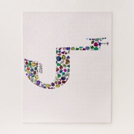 石で作られたヘブライ語の文字'LAMED大切' ジグソーパズル