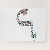 石で作られたヘブライ語の文字'LAMED大切' ジグソーパズル (横)