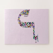 石で作られたヘブライ語の文字'LAMED大切' ジグソーパズル (横)