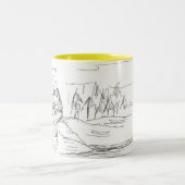 石で沈痛なコーヒー ツートーンマグカップ (中央)