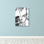 石で竹 キャンバスプリント (インサイチュ (ウッドフロア))