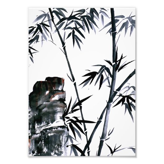 石で竹 フォトプリント (正面)