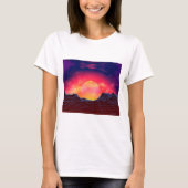石とのVaporwaveの景色 Tシャツ (正面)
