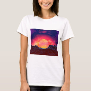石とのVaporwaveの景色 Tシャツ