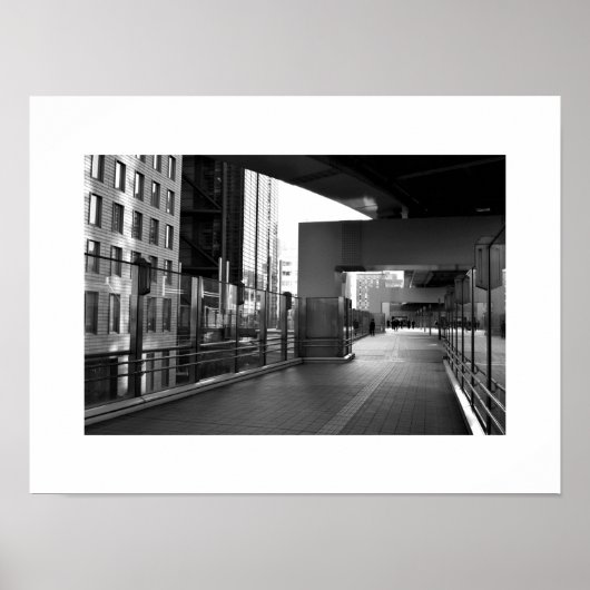 石とガラス：汐留ビジネス街（東京） ポスター (正面)