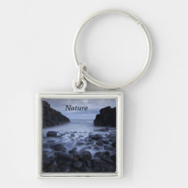 石と岩の海海岸沿いキーチャ キーホルダー