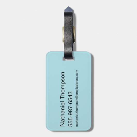 石と瓦礫のファミリーグラフィック ラゲッジタグ (裏面縦)