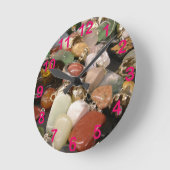 石と角 ラウンド壁時計 (傾斜)