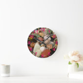 石と角 ラウンド壁時計 (ホーム)