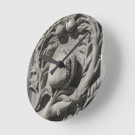 石によって切り分けられる芸術のグラナダの円形の(中型の)柱時計 ラウンド壁時計 (傾斜)