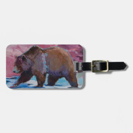 石によって歩くユタのヒグマ ラゲッジタグ