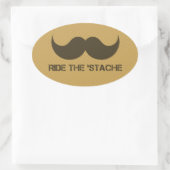 石に乗る 楕円形シール (バッグ)