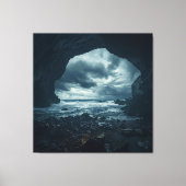 石に囲まれた自然の怒り キャンバスプリント (正面)