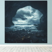 石に囲まれた自然の怒り キャンバスプリント (インサイチュ (ウッドフロア))