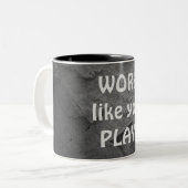 石に感動的引用文する ツートーンマグカップ (正面左)