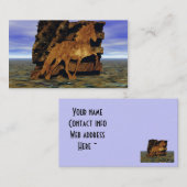 石に沈むアイスランドの馬 名刺 (正面/裏面)