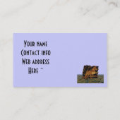 石に沈むアイスランドの馬 名刺 (裏面)