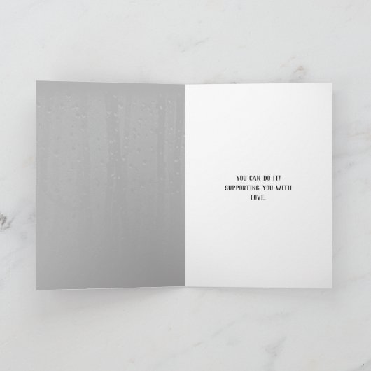 石に紫の野の花 カード (内部)