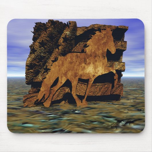 石に設定 マウスパッド (正面)