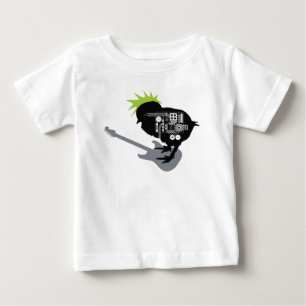 石のひよこの緑のロンパース ベビーTシャツ