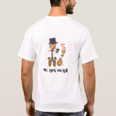 石のひよこは氏ロールに会いますRock n Tシャツ (裏面)