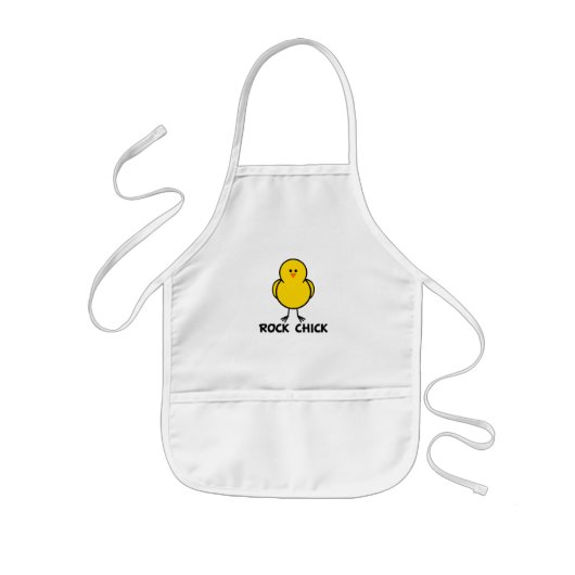 石のひよこ 子供用エプロン (正面)