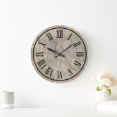 石のようなローマ数字 ラージ壁時計 (ホーム)