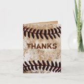 石のようなヴィンテージ野球ありがとうテーマカード サンキューカード (正面)