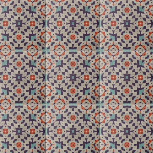 石のような複雑な幾何学的モザイクパターン タイル