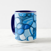 石のように丸いロイヤルブルーに近い色合い マグカップ (正面左)
