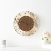石のよモダンうな大理石 ラージ壁時計 (ホーム)