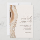 石のアゲート大理石結婚の 招待状 (正面)