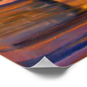 石のアーチ型の夕日 ポスター (角)