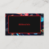 石のギターのミュージシャンの名刺 名刺 (裏面)