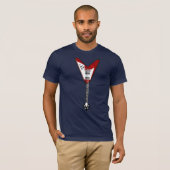 石のギターの赤 Tシャツ (正面フル)