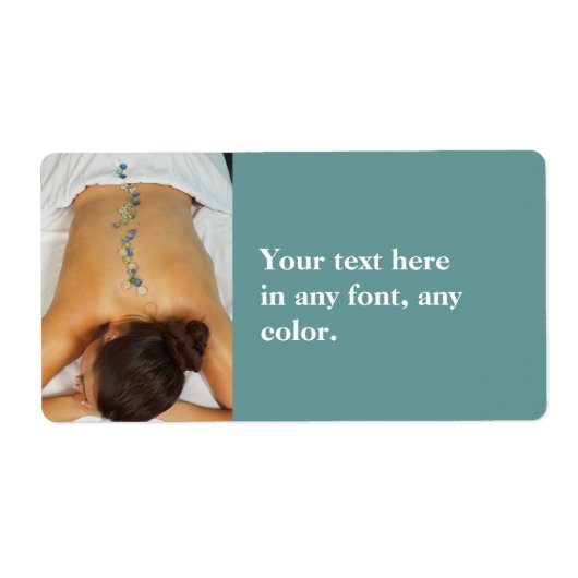 石のクールマッサージラベル ラベル (正面)