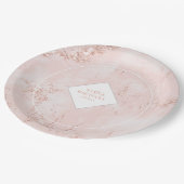 石のグリッター結婚のバラ金ゴールドID647 ペーパープレート (アングル)