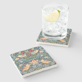 石のコースター：ウィリアム・モリス：ストロベリー泥棒 ストーンコースター (横)