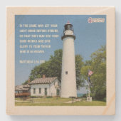 石のコースター「光を照らし感動的なさい」 ストーンコースター (正面)