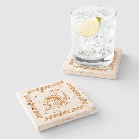 石のコースター – 豊穣の角 ストーンコースター (横)