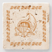 石のコースター – 豊穣の角 ストーンコースター (正面)