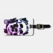 石のスカルの荷物のラベル ラゲッジタグ (正面横)