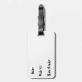 石のスカルの荷物のラベル ラゲッジタグ (裏面縦)