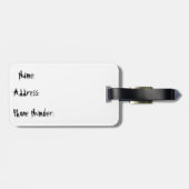 石のスカルの荷物のラベル ラゲッジタグ (裏面横)